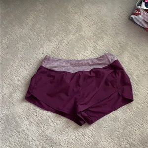 Plum athletic shorts